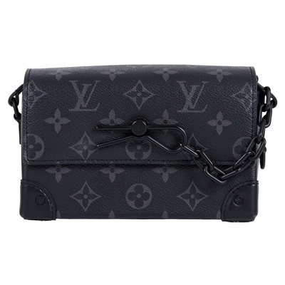 路易威登 LOUIS VUITTON Steamer 隨身錢包 肩背 M81783 晶片款 ☆黑原花STREAMER 原廠盒子/防塵袋