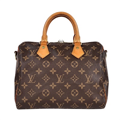 路易威登 LOUIS VUITTON Speedy Bandoulière  25 經典帆布 手提 斜背 波士頓包 M41113  防塵袋