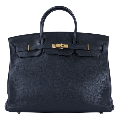 愛馬仕 Hermès Birkin Bag 柏金包 40 BK40 □N刻 黑金BIRKIN40 防塵袋/鎖組
