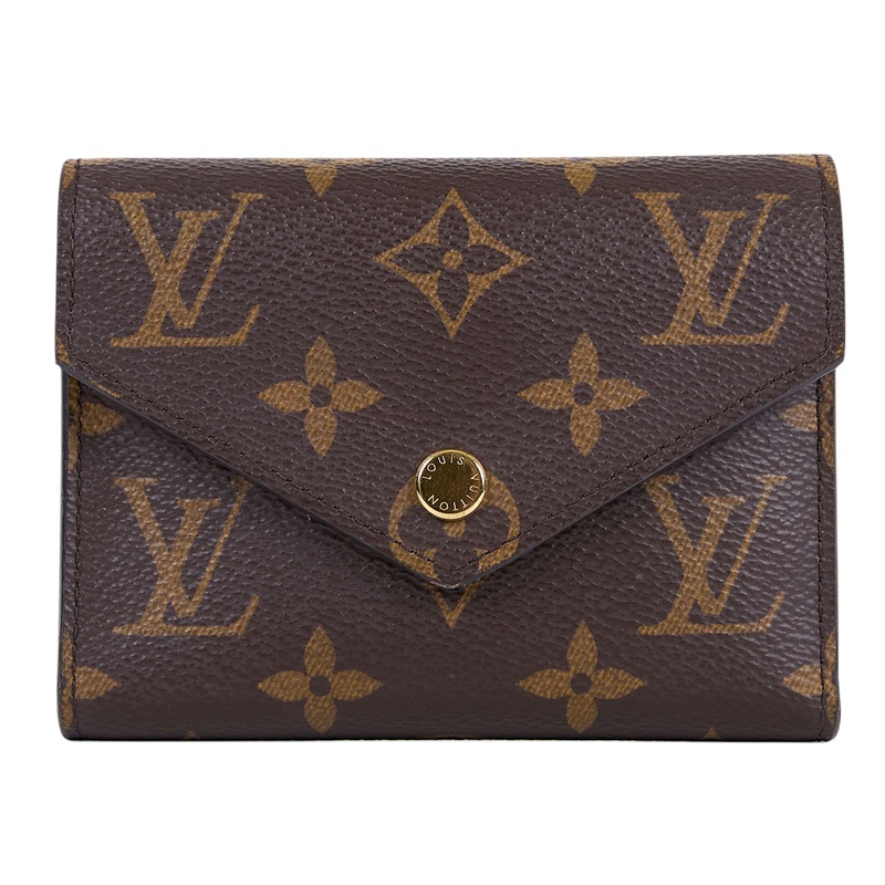 路易威登 LOUIS VUITTON Victorine 錢包 塗層帆布 Monogram M62472 晶片款 棕原花VICTORINE短夾 原廠盒子/防塵袋
