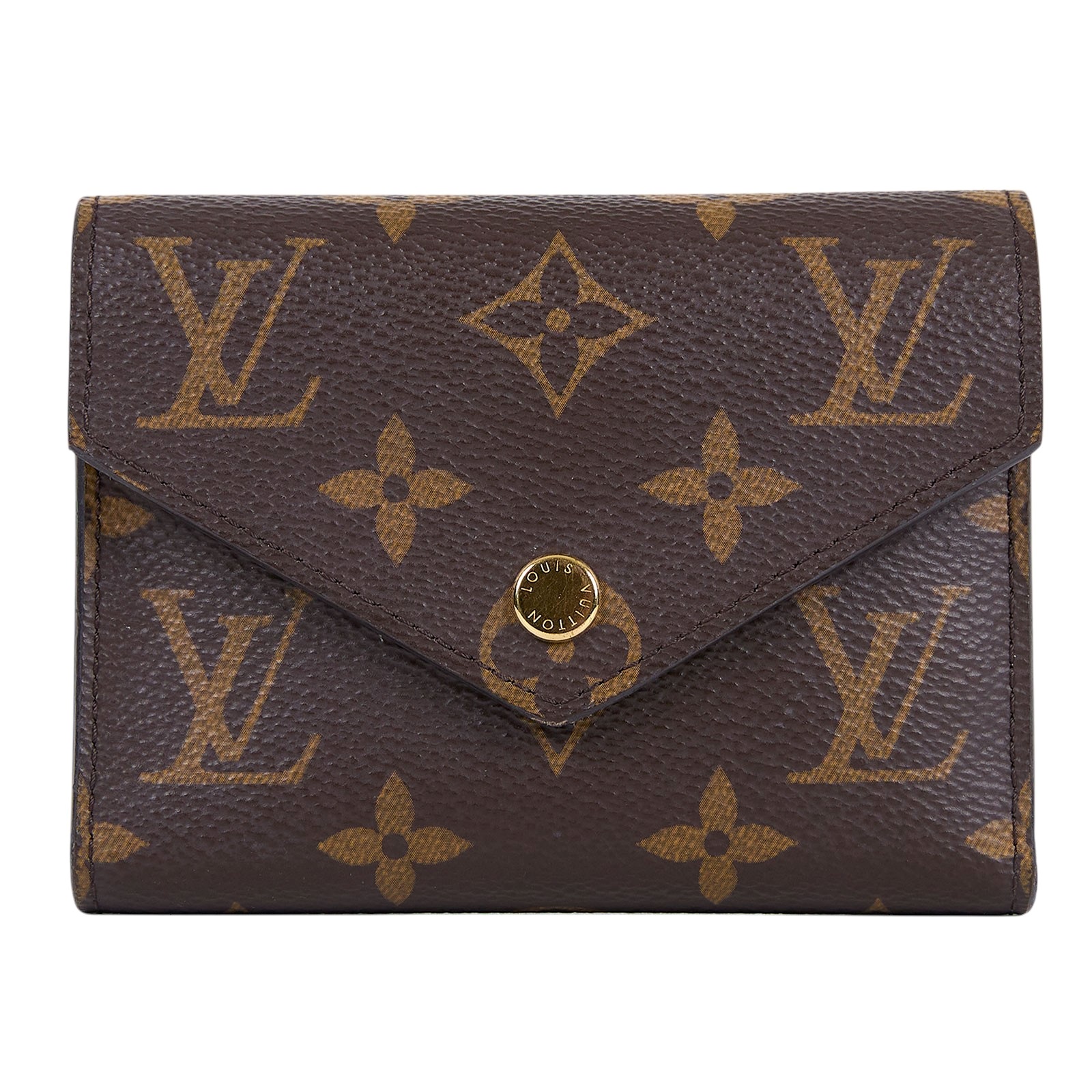 路易威登 LOUIS VUITTON Victorine 錢包 塗層帆布 Monogram M62472 晶片款 棕原花VICTORINE短夾 原廠盒子/防塵袋