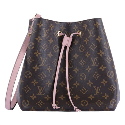 路易威登 LOUIS VUITTON NéoNoé MM 經典帆布 肩背 水桶包 粉紅色 M44022 原花粉NEONOE 防塵袋