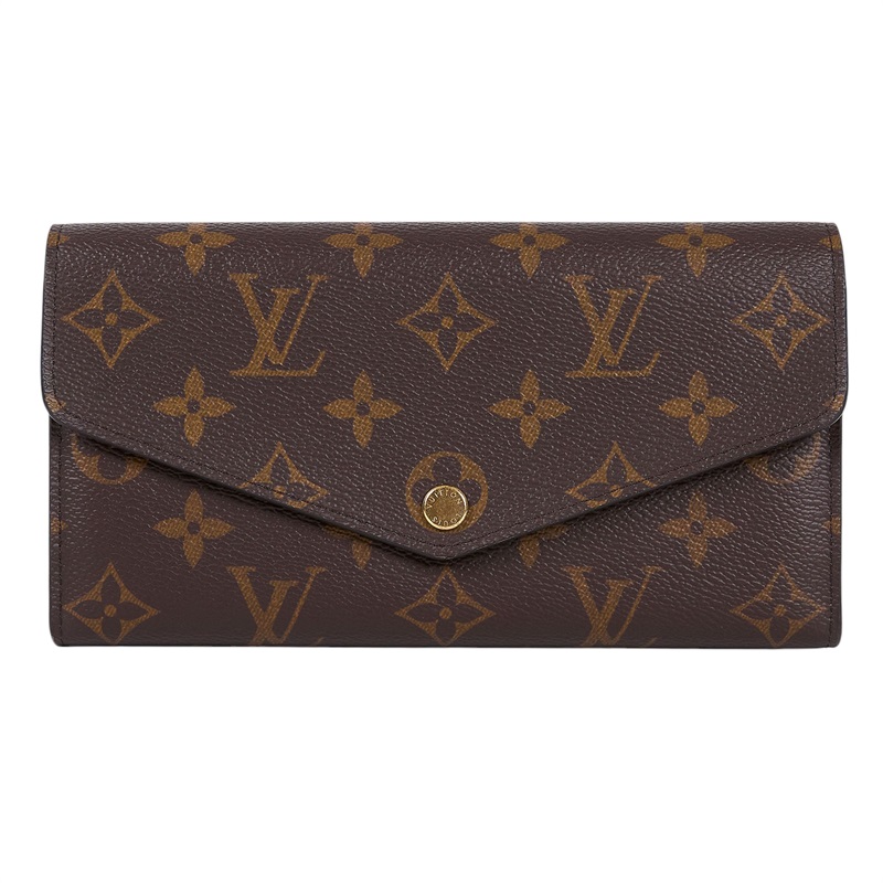 路易威登 LOUIS VUITTON Sarah 錢包 口蓋長夾 芭蕾粉色 M62235 晶片款 原花棕Sarah 信封長夾(粉) 原廠盒子/防塵袋