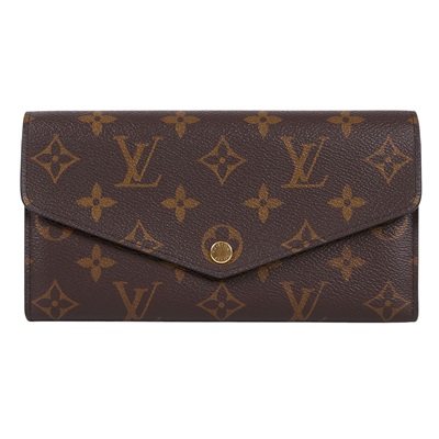 路易威登 LOUIS VUITTON Sarah 錢包 口蓋長夾 芭蕾粉色 M62235 晶片款 原花棕Sarah 信封長夾(粉) 原廠盒子/防塵袋