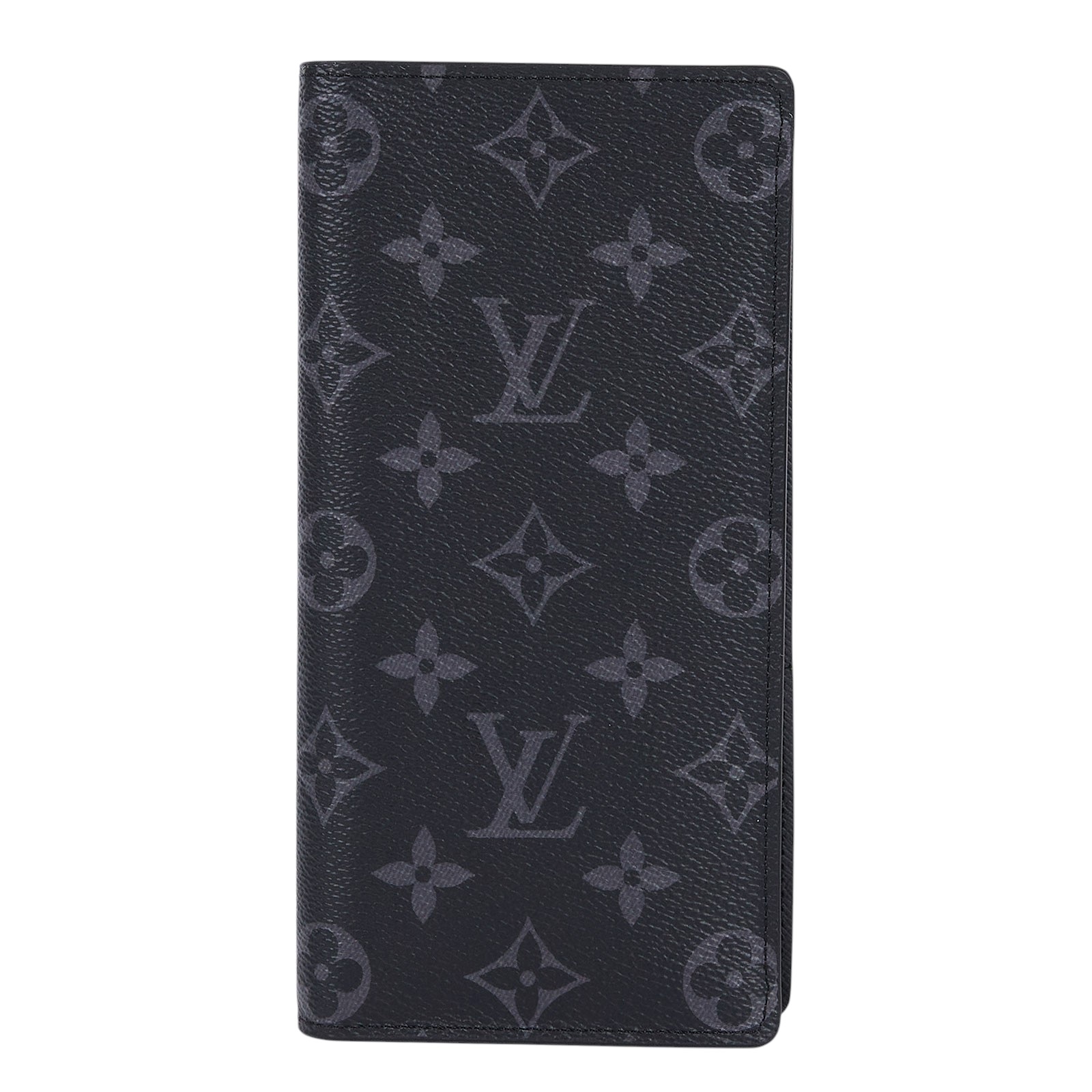路易威登 LOUIS VUITTON Brazza 錢包 Monogram Eclipse 帆布 長夾 M61697 晶片款  原廠盒子/防塵袋/購買證明影本