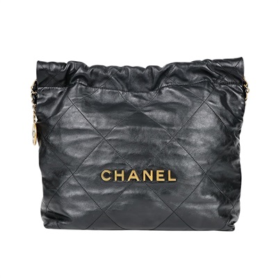 香奈兒 CHANEL 22 小型 束口包  晶片款 黑金22包 小號 原廠盒子/防塵袋