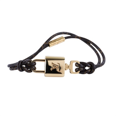 路易威登 LOUIS VUITTON Twinlocks 鎖頭手環 M8058F 原花鎖頭手環 原廠盒子/防塵袋