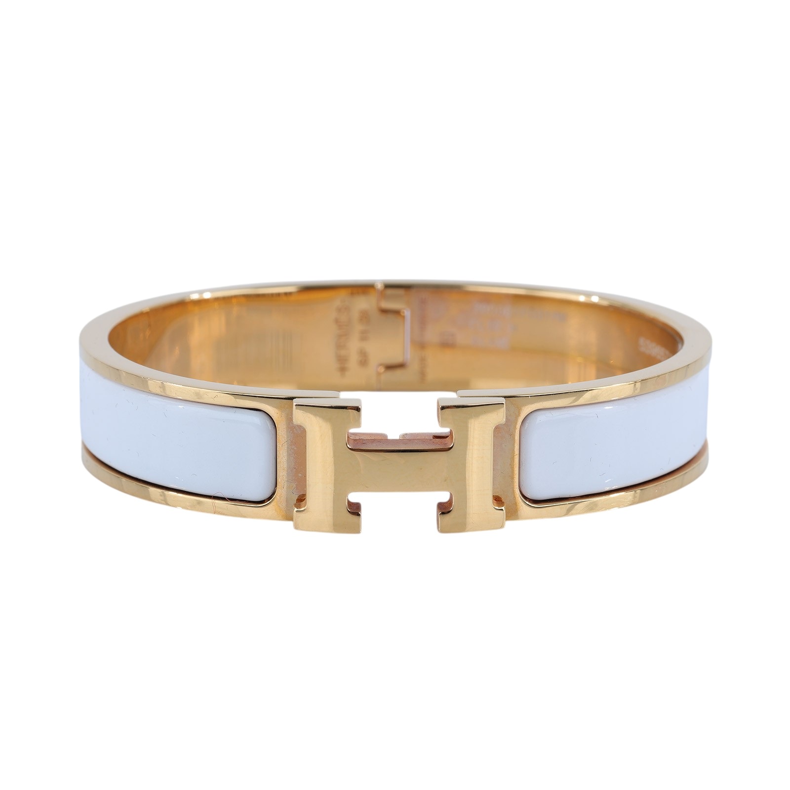 愛馬仕 Hermès Clic H PM 手環 CLICHBPM SP1128 白CLIC H 手環 原廠盒子/防塵袋