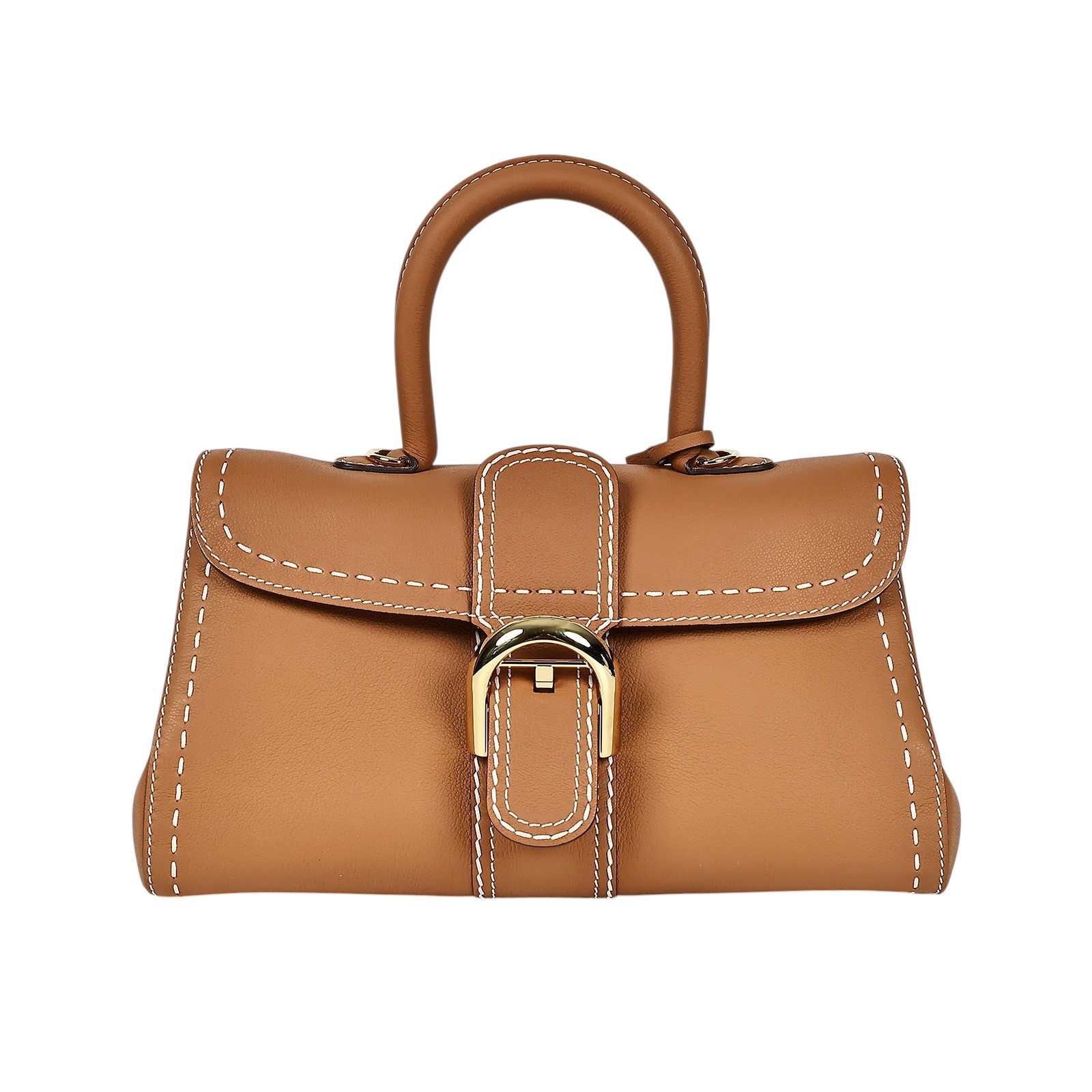 德爾沃 DELVAUX  Delvaux East/West Mini 肩背包  ☆焦糖BRILLANT EAST WEST 背帶/鏡子