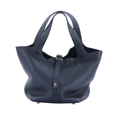 愛馬仕 Hermès Picotin Lock 22 菜籃子包 PT22 D刻 黑金PICOTIN22 原廠盒子/防塵袋/鎖組