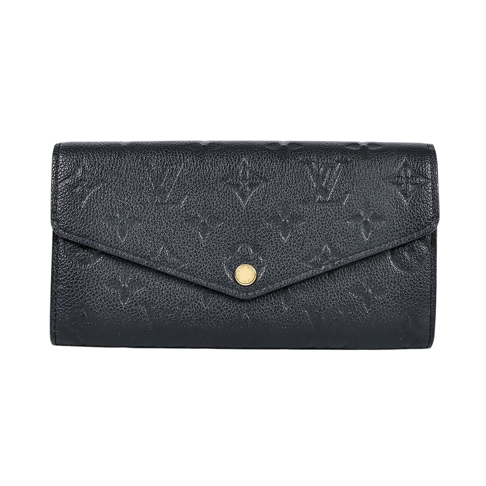 路易威登 LOUIS VUITTON Sarah 錢包 壓花牛皮 黑色 M82257 晶片款 黑壓紋SARAH長夾 無附屬品
