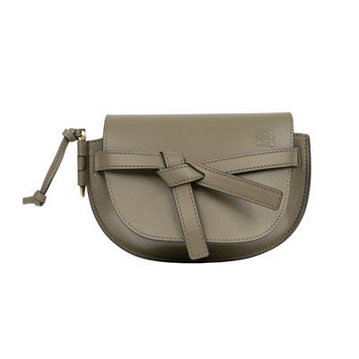 羅意威 LOEWE Mini Gate Dual bag 迷你 小牛皮 肩背包 帆布背帶  墨綠帆布背帶GATE MINI 無附屬品