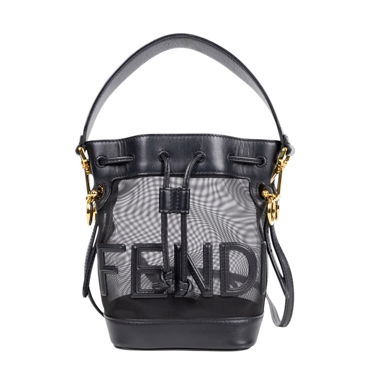 芬迪 FENDI Mon Tresor 皮革 迷你 手袋 8BS010AAYS 黑小水桶包 防塵袋