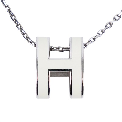 愛馬仕 Hermès Pop H 墜飾 POPHP ST0129 白銀POP H項鍊 無附屬品