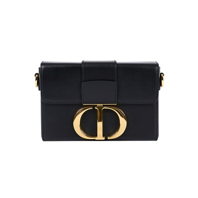 迪奧 CHRISTIAN DIOR 30 Montaigne 肩背手提包 M9204UMOS 黑金MONTAIGNE BOX 防塵袋/背帶/購買證明