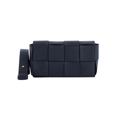寶緹嘉 BOTTEGA VENETA Cassette 方形編織 腰包 668572 黑CASSETTE腰包2X4 防塵袋/購買證明