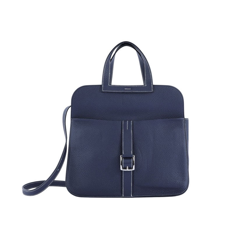 愛馬仕 Hermès Halzan 31 手拿 手提 肩背 斜背包 HZ31 A刻 深藍HALZAN31 防塵袋