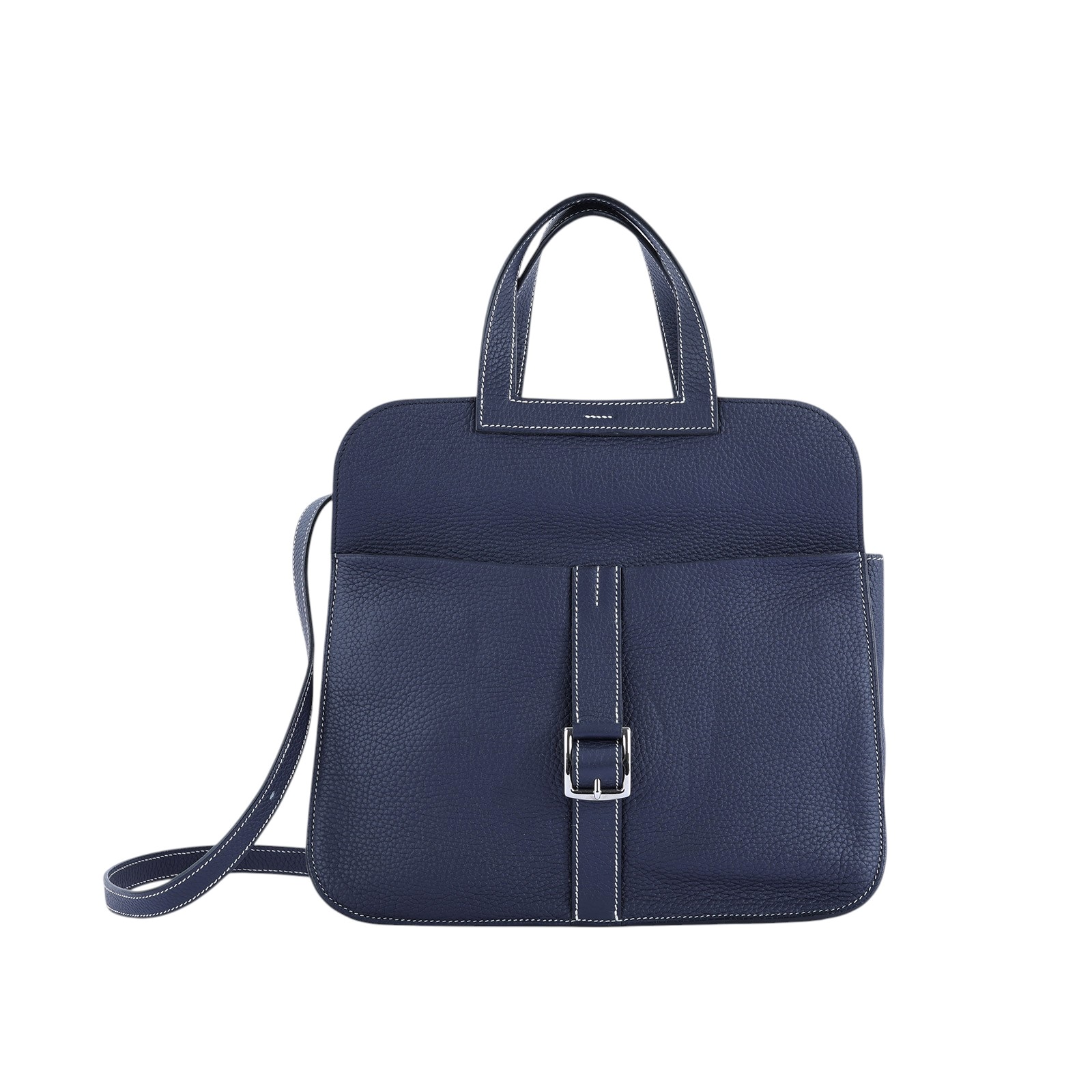 愛馬仕 Hermès Halzan 31 手拿 手提 肩背 斜背包 HZ31 A刻 深藍HALZAN31 防塵袋