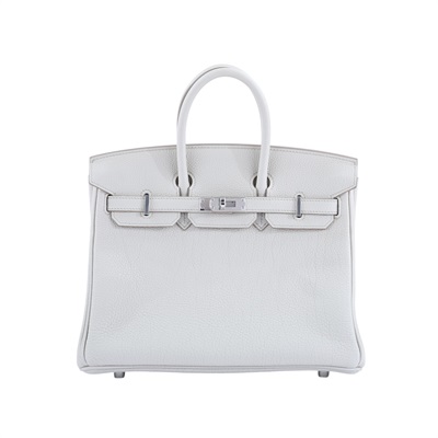 愛馬仕 Hermès Birkin Bag 柏金包 25 BK25 K刻 冰川白8L BETON BIRKIN25 TOGO 原廠盒子/防塵袋/鎖組