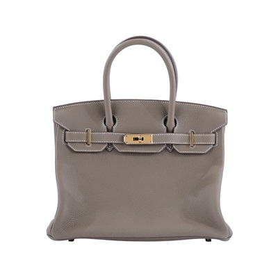 愛馬仕 Hermès Birkin Bag 柏金包 30 BK30 D刻 大象灰BIRKIN30 原廠盒子/防塵袋/鎖組/雨衣