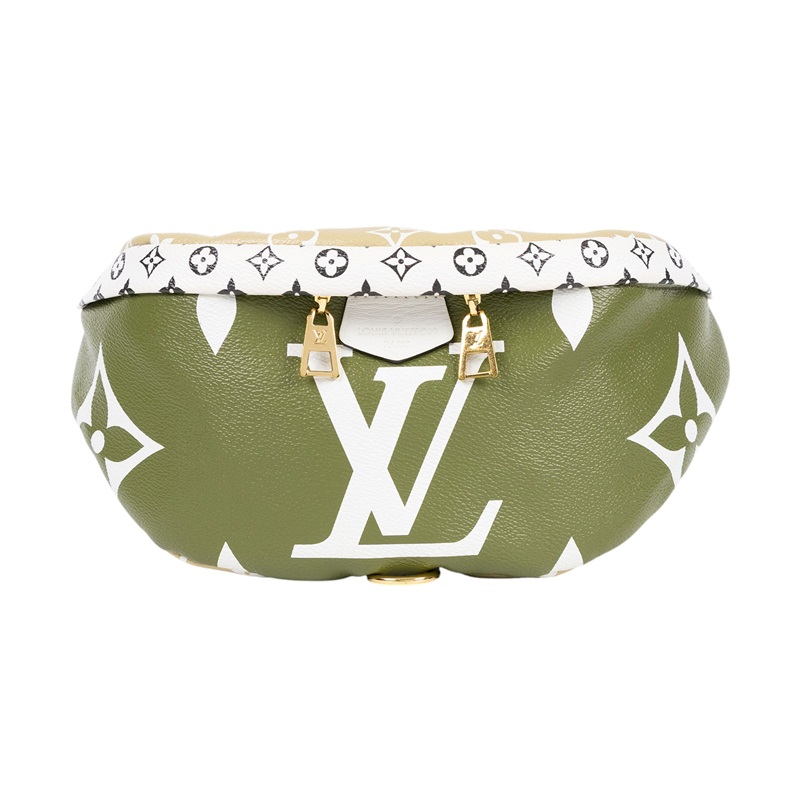 路易威登 LOUIS VUITTON Bumbag 腰包 2019 秀款 M44611 綠大原花GIANT 防塵袋