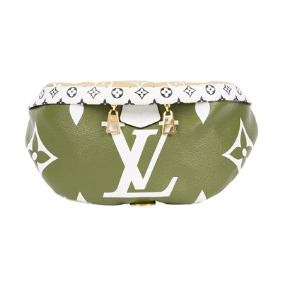 路易威登 LOUIS VUITTON Bumbag 腰包 2019 秀款 M44611 綠大原花GIANT 防塵袋
