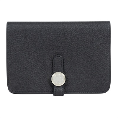 愛馬仕 Hermès Dogon 錢包 短夾 DOGONB T刻 黑DOGON COMPACT 短夾 TOGO 原廠盒子