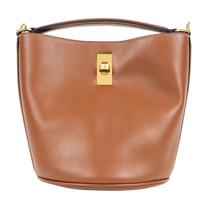 思琳 CELINE Teen Bucket 16 光滑牛皮革 水桶包 197573CR4 棕水桶包 TEEN bucket16 防塵袋