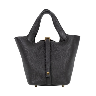愛馬仕 Hermès Picotin Lock 18 菜籃子包 PT18 U刻 黑金PICOTIN 18 原廠盒子/防塵袋/鎖組
