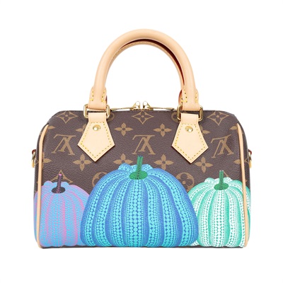 路易威登 LOUIS VUITTON 聯名YK 草間彌生 Speedy 20 波士頓包 M46469 晶片款  原廠盒子/防塵袋鎖組/背帶