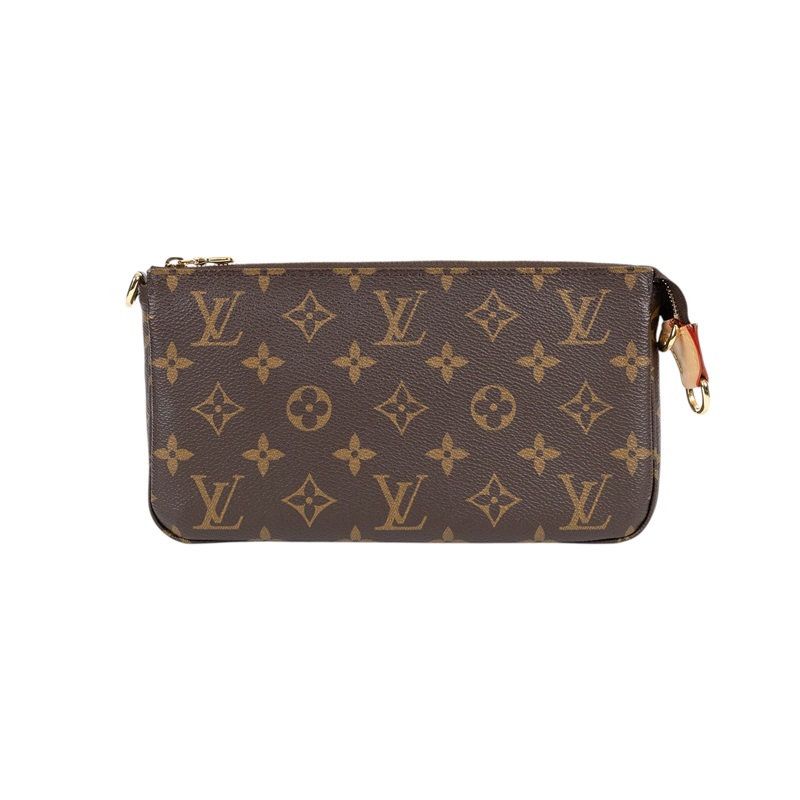 路易威登 LOUIS VUITTON Pochette Accessoires 麻將包 鍊條 皮背帶 腋下單肩包 M82766 晶片款  原廠盒子/防塵袋/背帶/購買證明影本