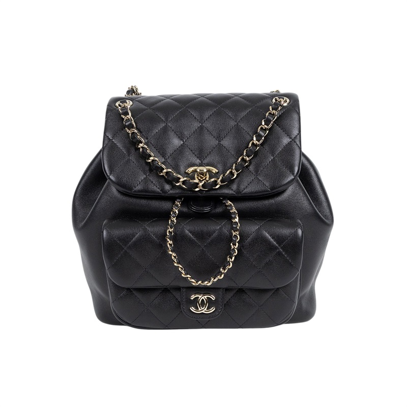 香奈兒 CHANEL Duma 後背包  晶片款 黑DUMA後背包 無附屬品
