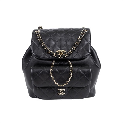 香奈兒 CHANEL Duma 後背包  晶片款 黑DUMA後背包 無附屬品