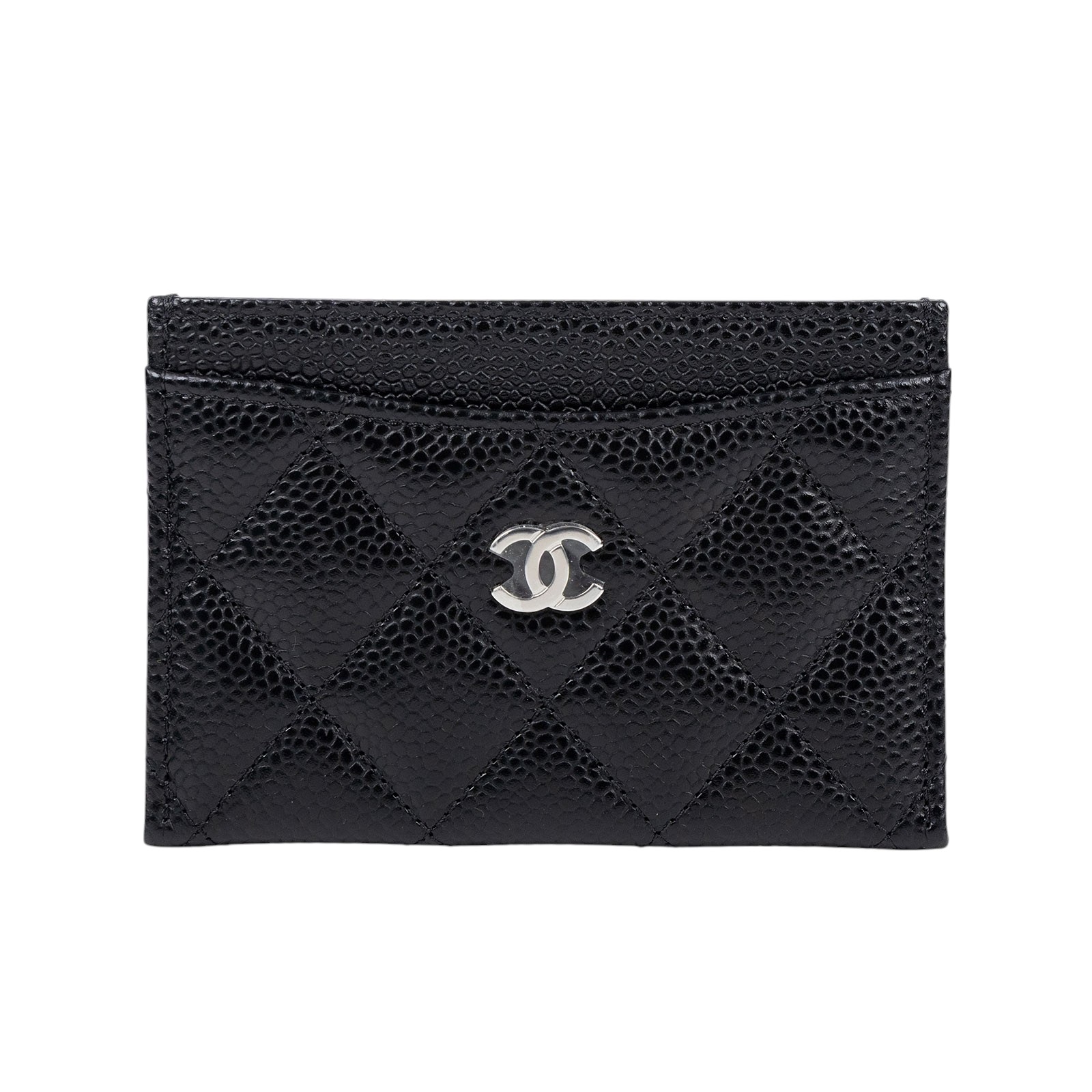 香奈兒 CHANEL CC LOGO 經典卡片夾 AP0213 黑金荔枝卡夾 原廠盒子