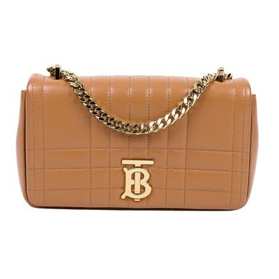 博柏利 BURBERRY Lola 翻蓋鍊帶包 小型 8059514 焦糖TB包 防塵袋