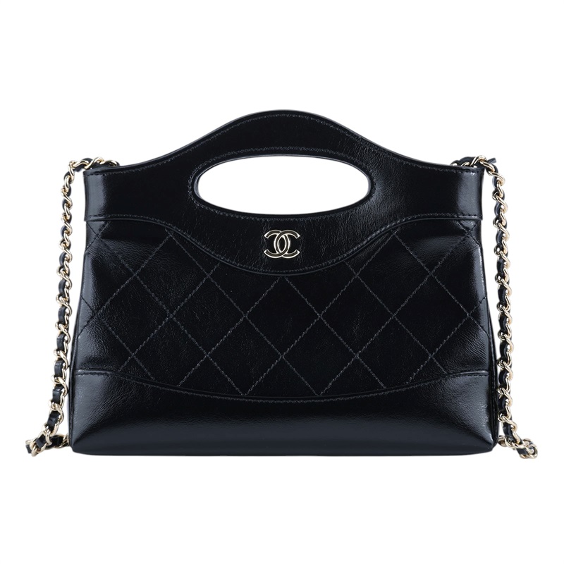 香奈兒 CHANEL CC Logo 31包 菱格紋 鍊帶 肩背 手提包 AS4133 晶片款 黑31包 MINI 原廠盒子/防塵袋