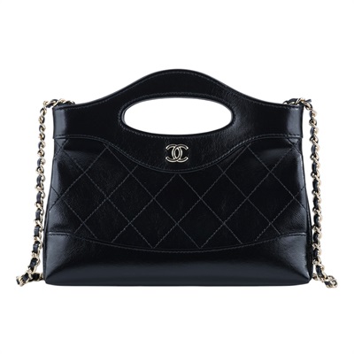 香奈兒 CHANEL CC Logo 31包 菱格紋 鍊帶 肩背 手提包 AS4133 晶片款 黑31包 MINI 原廠盒子/防塵袋