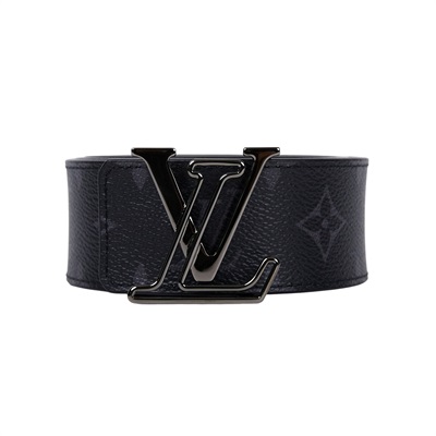 路易威登 LOUIS VUITTON LV Initiales 40毫米 雙面皮帶 M0252Q 黑原花拚綠皮帶 #110 原廠盒子/防塵袋