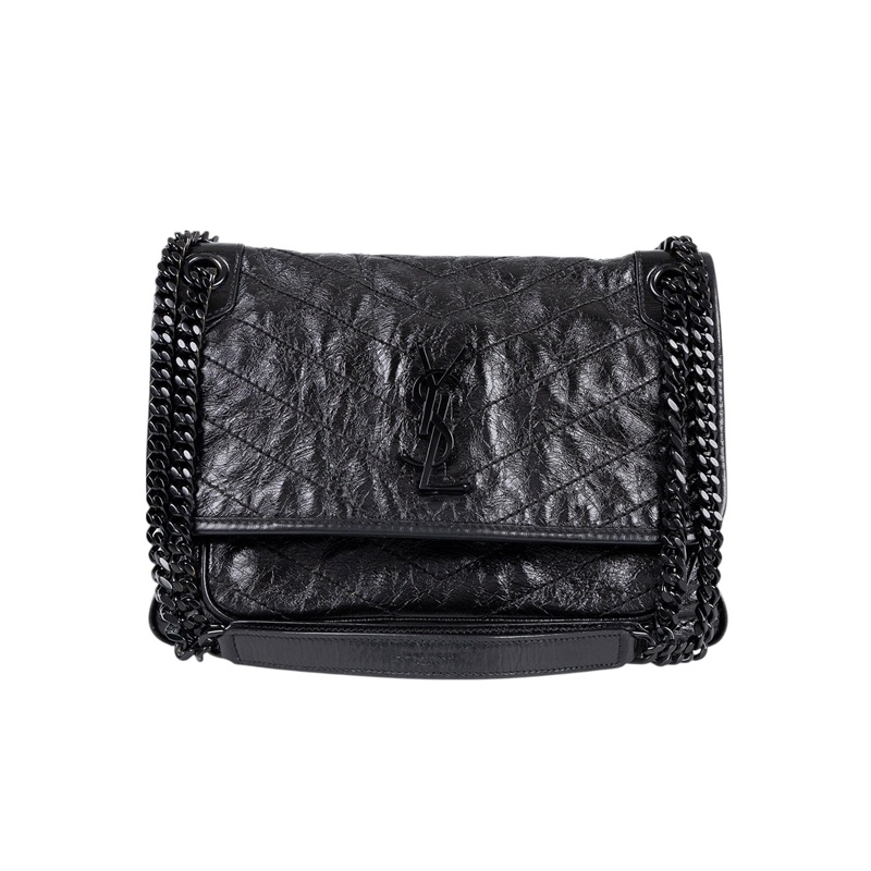 聖羅蘭 YSL SAINT LAURENT Niki 復古皮革 中型手袋 6331840EN08 黑SO BLACK NIKI中號 防塵袋