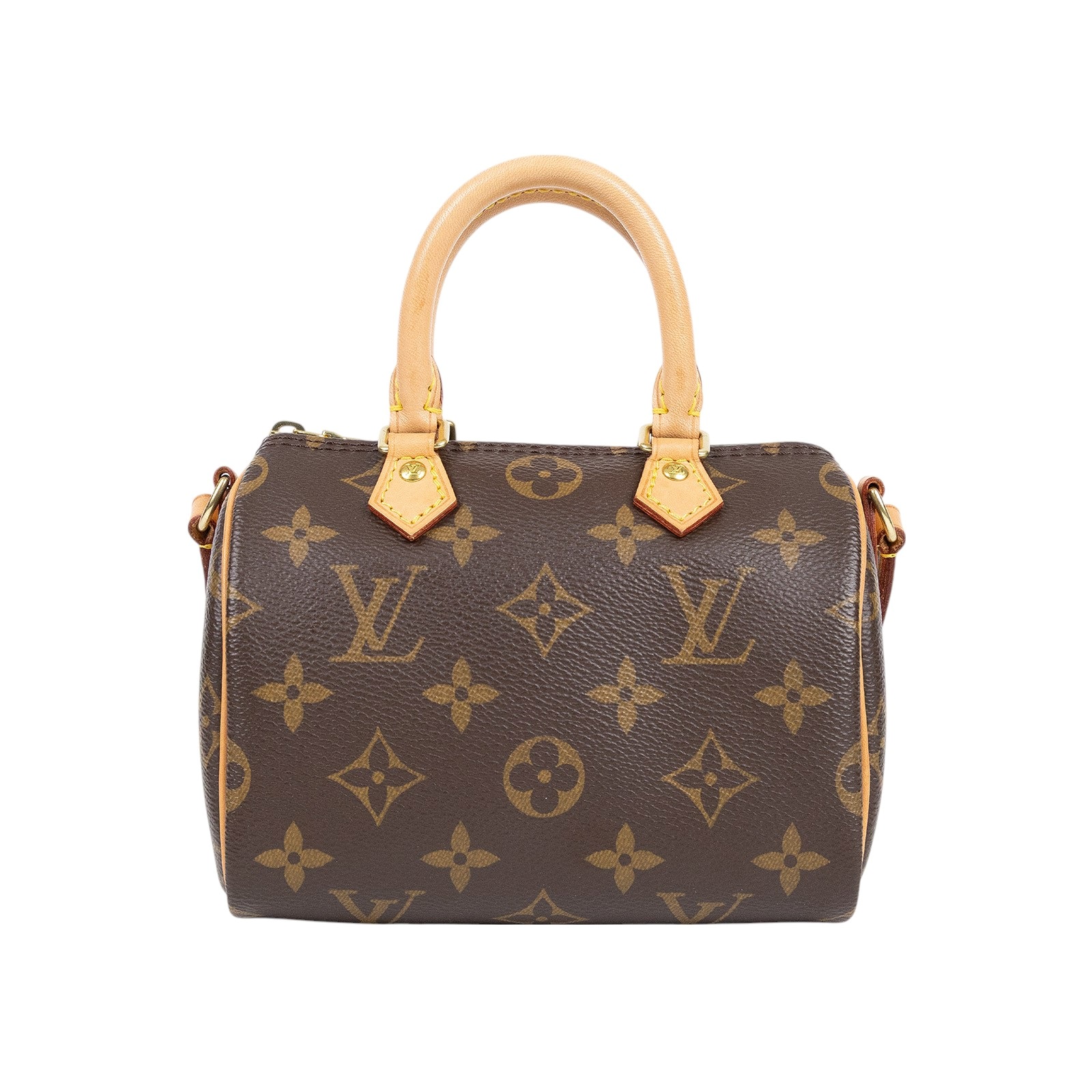 路易威登 LOUIS VUITTON Nano Speedy 經典帆布 手提 斜背 波士頓包 M61252  原廠盒子/防塵袋/購買證明