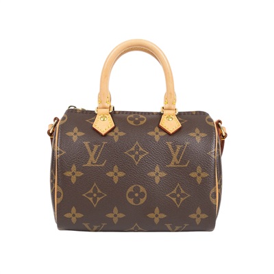路易威登 LOUIS VUITTON Nano Speedy 經典帆布 手提 斜背 波士頓包 M61252  原廠盒子/防塵袋/購買證明