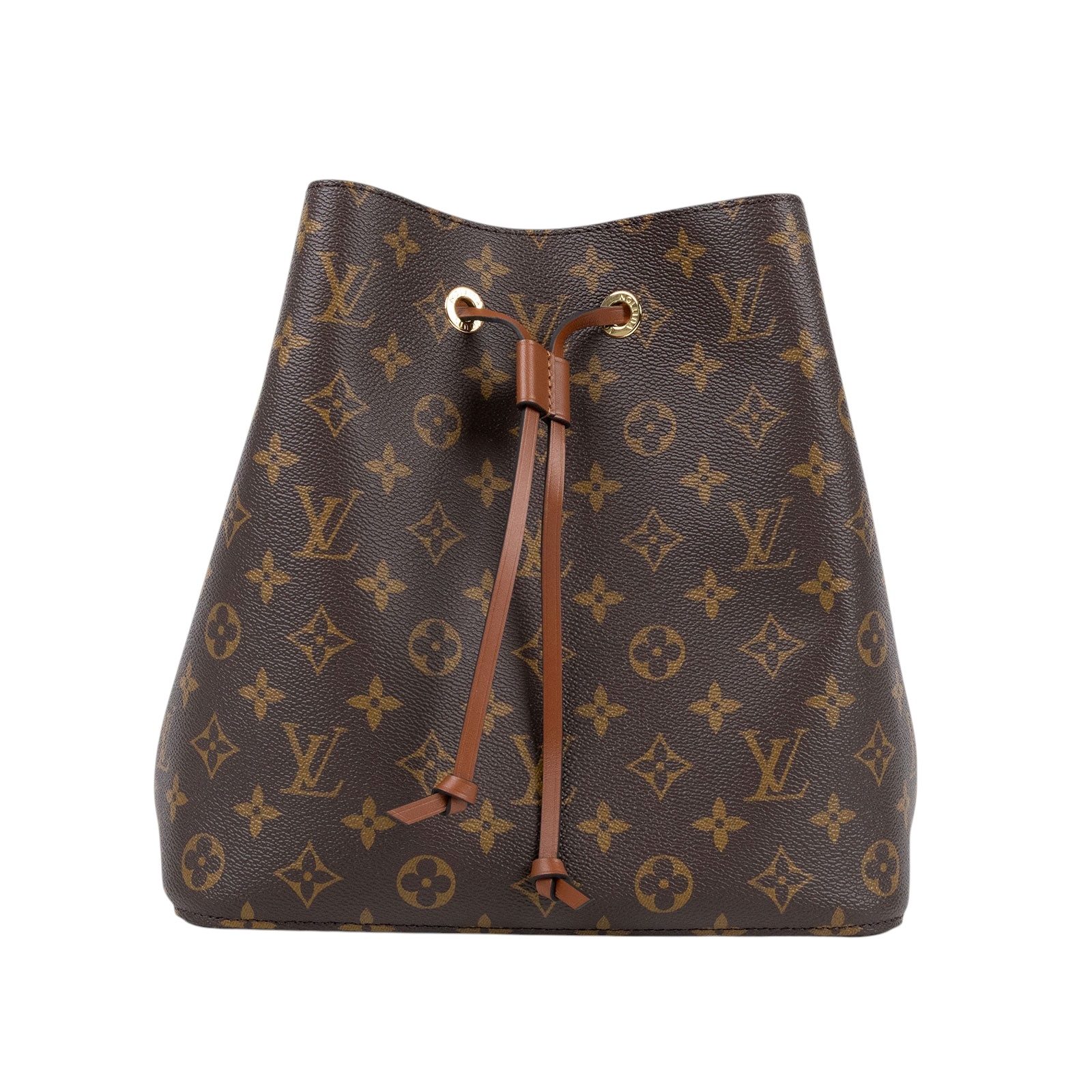 路易威登 LOUIS VUITTON NéoNoé MM 經典帆布 肩背 水桶包 棕色 M44887 晶片款 棕色原花NEONOE 防塵袋/購買證明影本