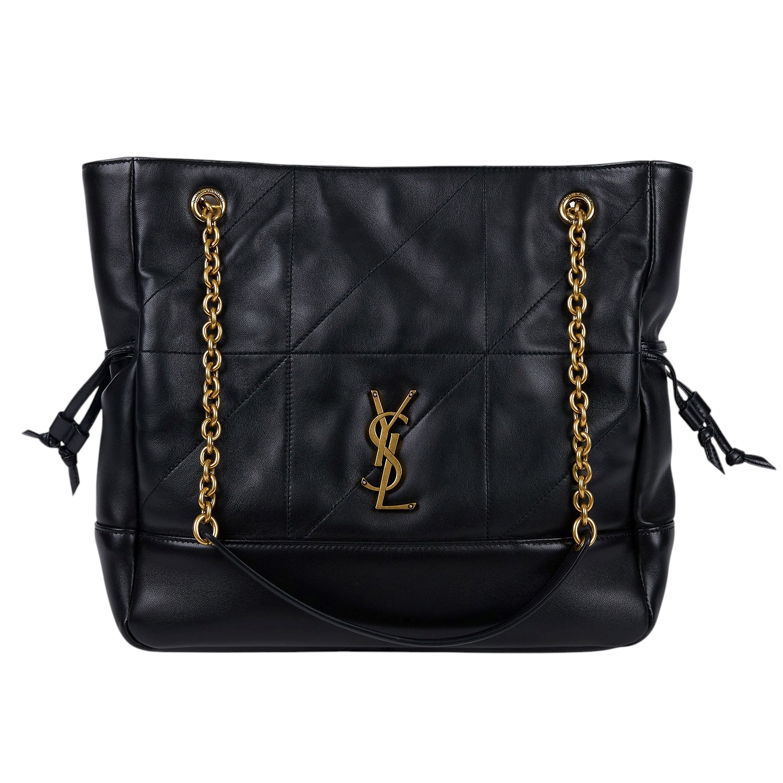 聖羅蘭 YSL SAINT LAURENT Jamie 小羊皮 小型 購物袋 833948AAB32 黑JAMIE小型購物袋 防塵袋/購買證明