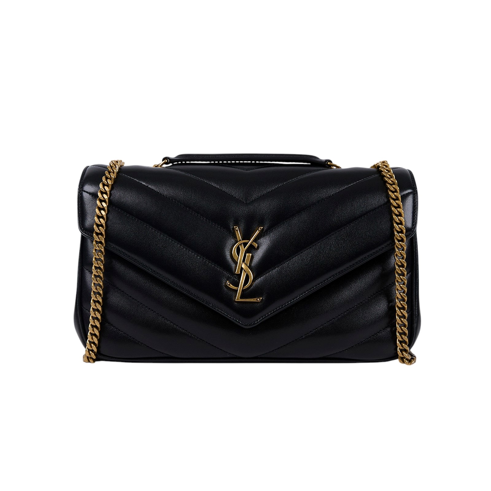 聖羅蘭 YSL SAINT LAURENT Loulou Matelasse 絎縫 小羊皮 手袋 中型 801439AAEAX  防塵袋/購買證明