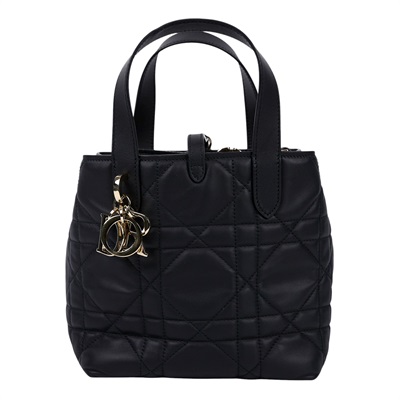 迪奧 CHRISTIAN DIOR Toujours 小型 直式 托特包 M2835OSNW 黑銀直立Toujours TOTE 防塵袋/保證卡