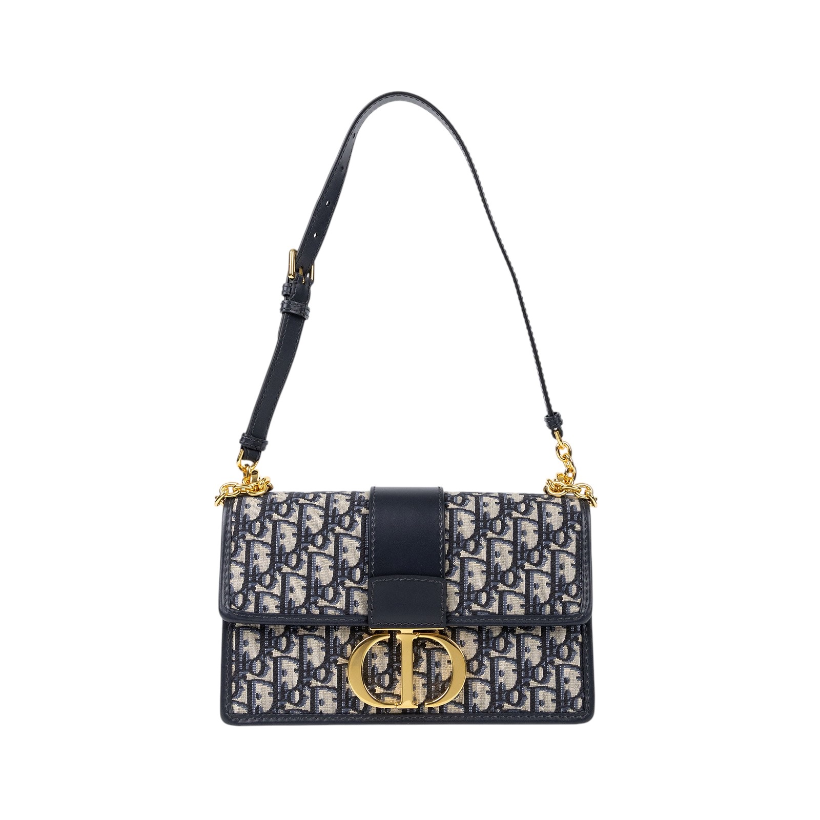 迪奧 CHRISTIAN DIOR 30 Montaigne 鏈帶 肩背手提包 藍色 M9208UTZQ 藍緹花蒙田30鍊帶款 防塵袋/保證卡