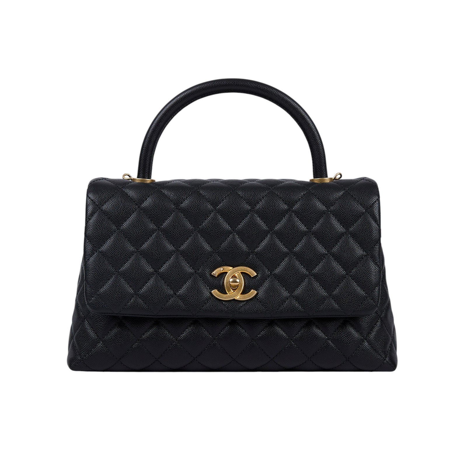 香奈兒 CHANEL Handle 28 手提 口蓋包 A02991 23開 黑金荔枝COCO HANDLE28 原廠盒子/防塵袋/保證卡