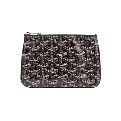 高雅德 GOYARD Sénat Mini Pouch 迷你小包 SENAT2MINTY 黑一字拉零錢包 韓國購買證明影本
