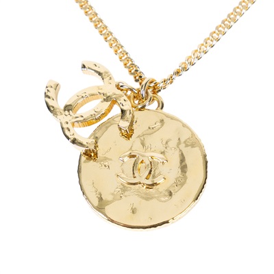 香奈兒 CHANEL 項鍊 L24C 金幣雙C LOGO項鍊 原廠盒子