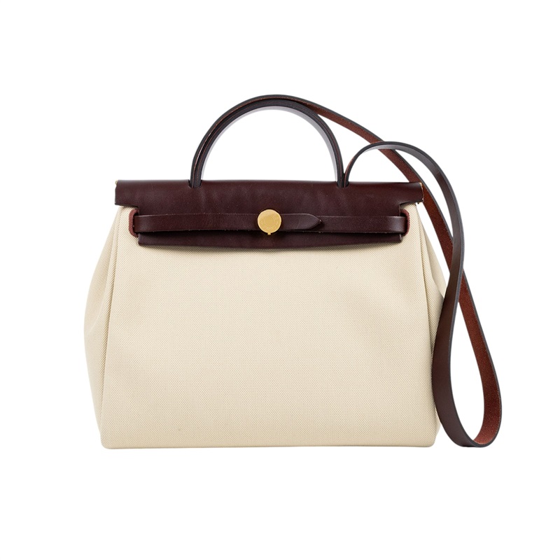 愛馬仕 Hermès Herbag Zip 31 HER31 Z刻 深棕HERBAG31 原廠盒子/防塵袋/鎖組(皮革輕微磨損)